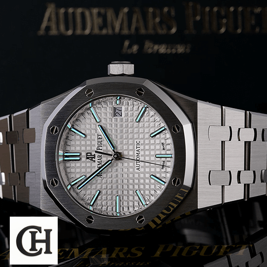 Audemars Piguet Royal Oak 15403IP.OO.1220IP.01 Audemars Piguet Royal Oak Blue Dial on the ap box