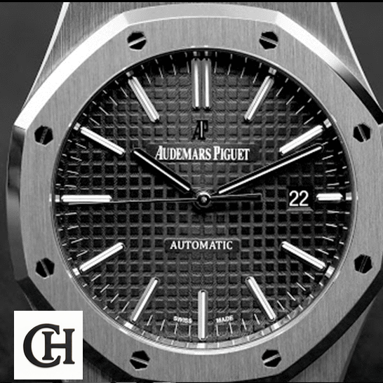 Audemars Piguet 15400ST.OO_.1220ST.04 Royal Oak Gray Dial close view