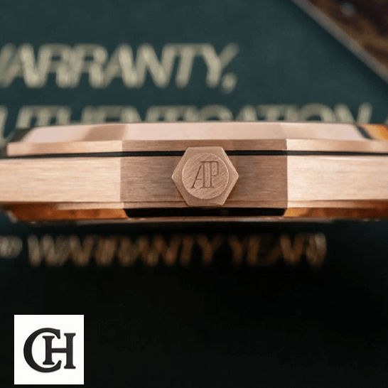 Audemars Piguet Royal Oak 15400OR.OO_.1220OR.02 Gold Case Crown / Push button