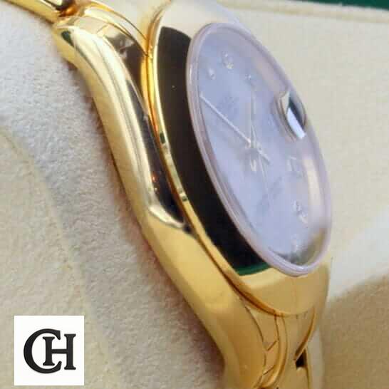 Rolex Pearl Master 81208 Gold & Diamond Dial Premium 21 1 2 Rolex PearlMaster Gold Diamond 81208 side view in the box