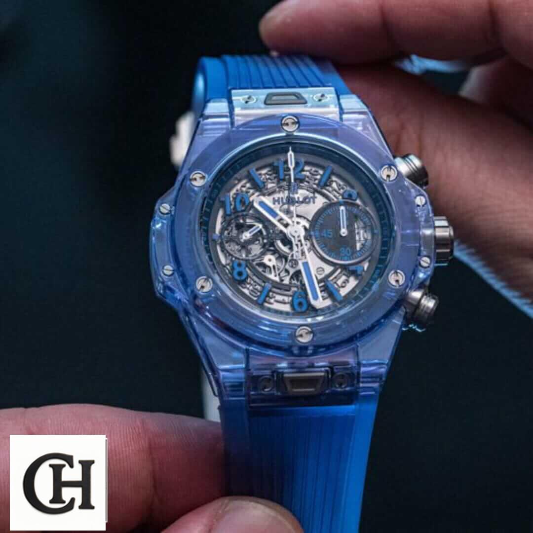 Hublot Big Bang Blue Dial Blue Bezel on the hand