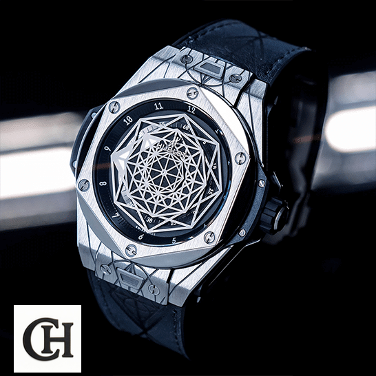 Hublot Big Bang Sang Blue 415.NX_.1112.VR black background