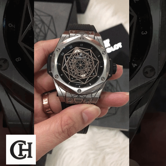 Hublot Big Bang Sang Bleu 415.NX_.1112.VR Black Rubber Bracelet