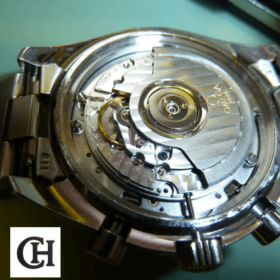 Omega 3510.50 Stainless Steel Mechanism upside view