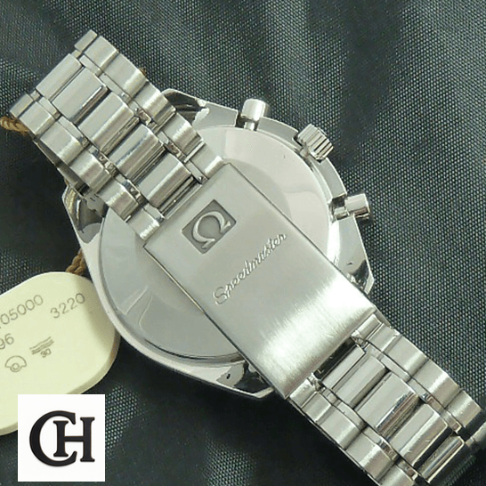 Omega Speedmaster Stainless Steel Bracelet bracelet on the omega logo