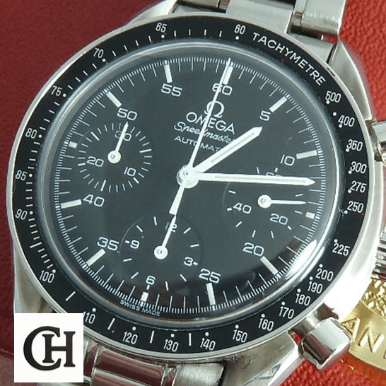 Omega Speedmaster 3510.50 Black Dial & Bezel front view