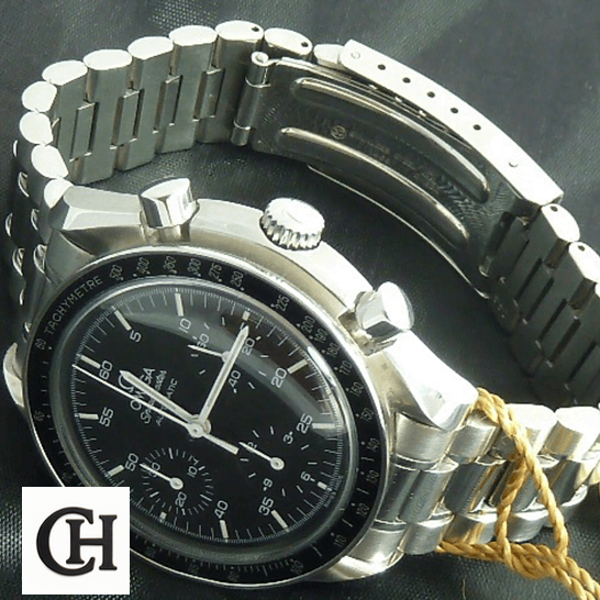 Omega Speedmaster 3510 Stainless Steel Black Dial side view