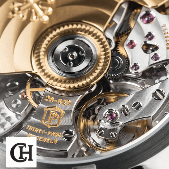 Patek Philippe Nautilus Travel Time Chronograph 5990/1A-001 First-Class patek philippe nautilus 59901A 001 caliber Patek Philippe Nautilus 59901A-001 mechanism close view