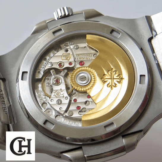 Patek Philippe Nautilus 57111A-011 Steel Swiss Mechanism upside view