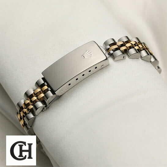 Rolex Datejust 69173 Diamond Dial Rolex 69173 Stainless Steel Jubilee Bracelet rolex logo on the buckle