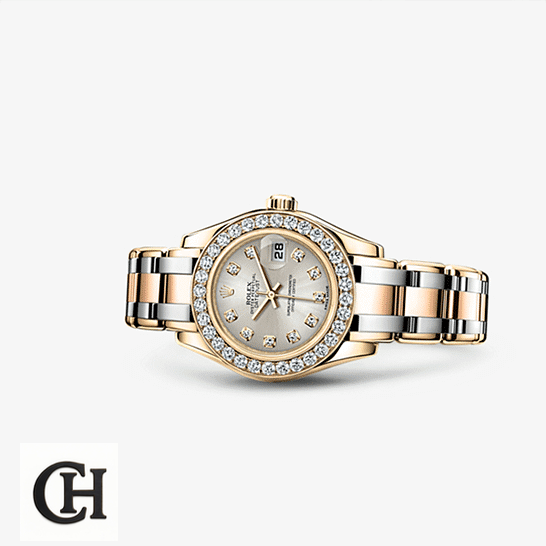 Rolex Tridor Pearlmaster 80298-0048 Rolex Tridor Pearlmaster 80298-0048 Silver Dial with Diamonds