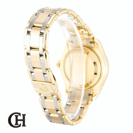 Rolex Tridor Pearlmaster 80298-0048 Rolex Tridor Pearlmaster 80298-0048 Two Tone Bracelet Fold Clasp on the Rolex Logo