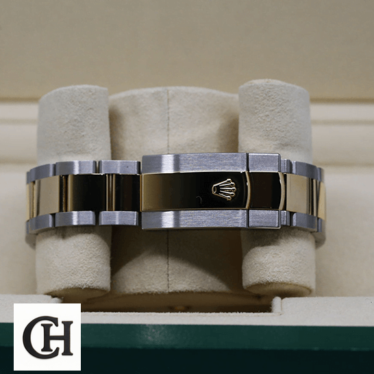 Rolex 126303-0015 Gold Stainless Steel Oyster reverse view in rolex box