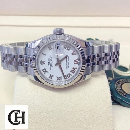 Rolex Datejust 179174 White Romen Numerial Dial