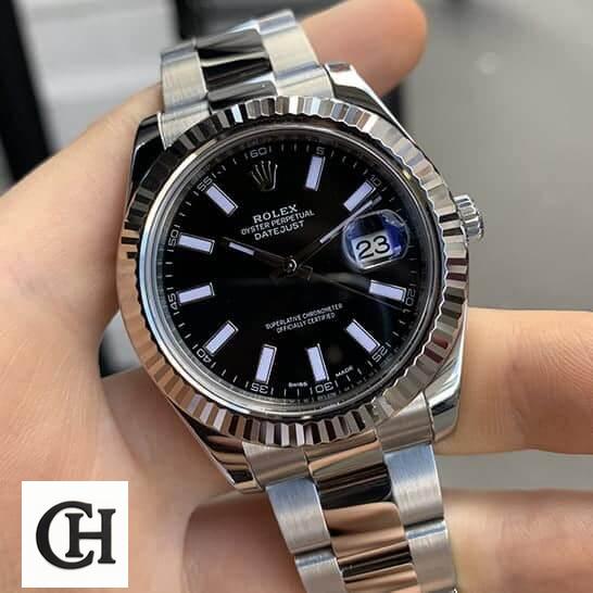 Rolex Datejust 116334BKSO Automatic Rolex Datejust II Automatic Black Dial 116334BKSO Oyster on his hands