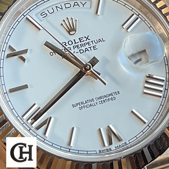 Rolex Day-Date 118235F-0024 President Rose Gold Roman Dial Ultra Fine rolex day date 118235f 0024 dial Rolex Day-Date President White Roman Dial 118235f-0024