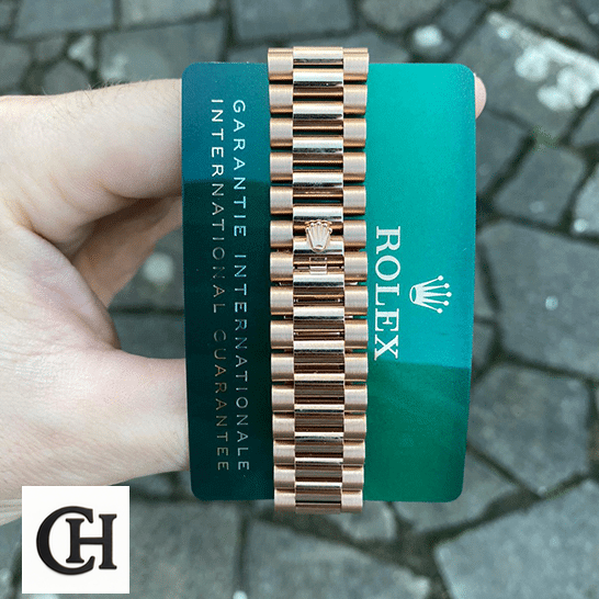 Rolex Day-Date 118235F-0024 President Rose Gold Roman Dial Ultra Fine rolex day date 118235f 0024 oyster Rolex Day-Date President 118235f-0024 Oyster Bracelet on the Rolex logo & Warranty Card