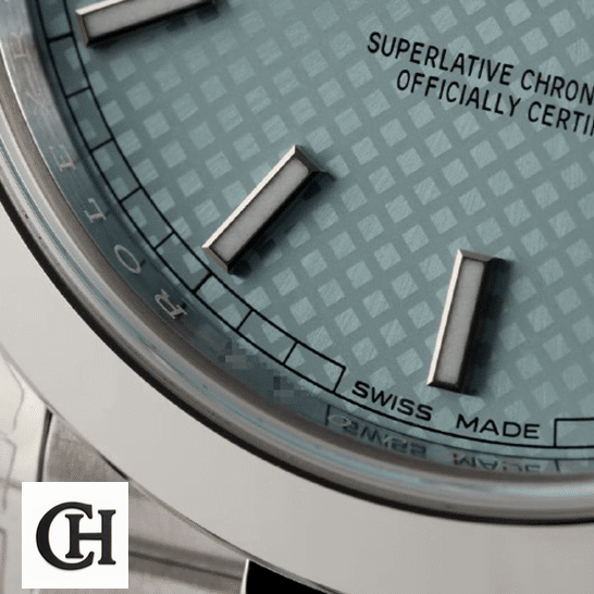 Rolex Day-Date 228206 Rolex Day-date 228206 President blue dial close view