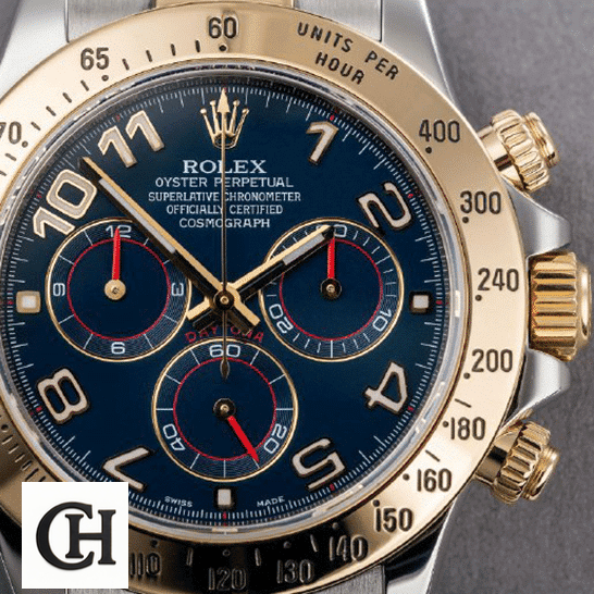 Rolex Daytona Rolex Daytona 116508-0004 Gold Bezel Button & Crown Pusher