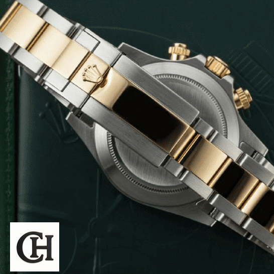 Rolex Daytona Rolex Daytona 116508-0004 Two Tone Oyster Bracelet Fold Clasp on the Rolex Logo