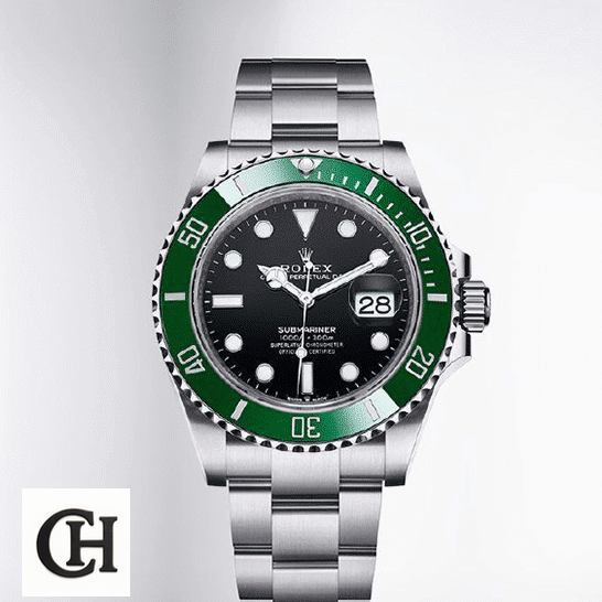 Rolex Submariner 16610LV "Kermit" Precision rolex submariner 16610LV MK2 front Rolex Submariner Date Kermit Black Dial 16610LV MK2 Oyster