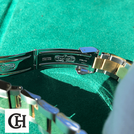 Rolex Submariner 16613 Rolex Submariner 16613 Two Tone Stainless Steel Gold Diamond open fold clasp