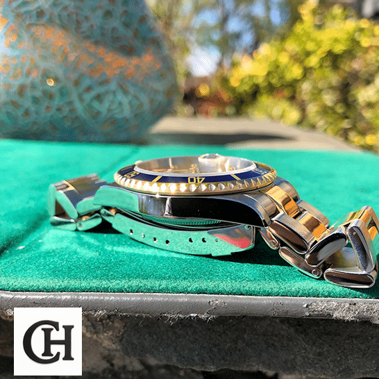 Rolex Submariner 16613 Rolex Submariner 16613 Serti Two Tone Stainless Steel Gold Diamond