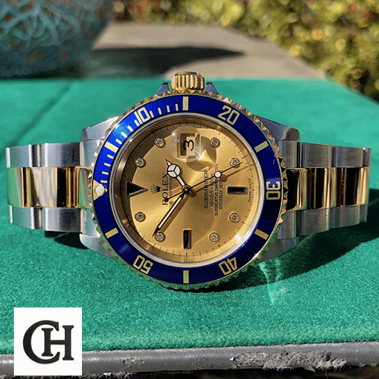 Rolex Submariner 16613 Rolex Submariner 16613 Two Tone Bracelet Blue Bezel