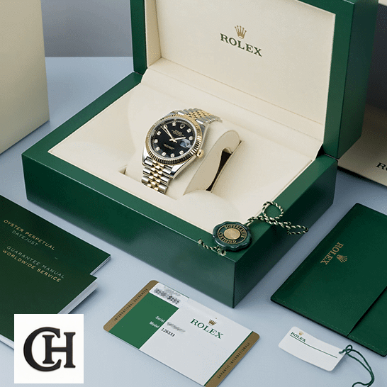 Rolex Datejust 69173 Lady Diamond Black Dial Premium Rolex Datejust two-tone, Rolex Box and warranty card