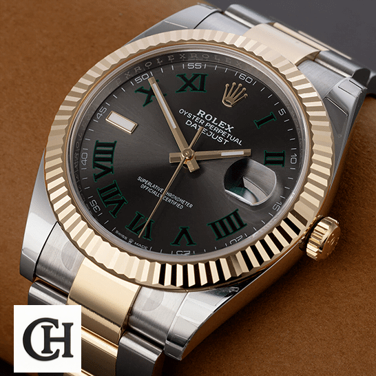 Rolex Datejust Grey Roman Dial 116333-0001 Mirror rolex datejust II automatic grey roman dial 116333 oyster Rolex Datejust Gold Bezel