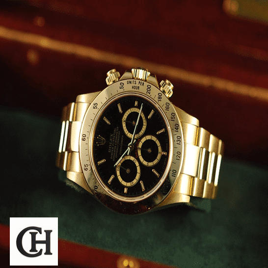 Rolex Daytona Cosmograph 16528 Yellow Gold Oyster Black Dial