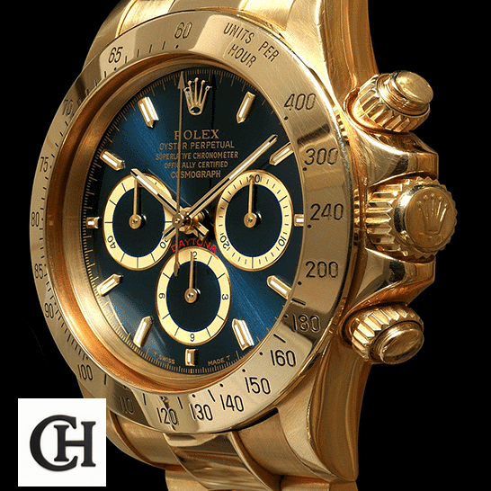 Rolex Daytona Cosmograph 16528 Yellow Gold Crown Pusher