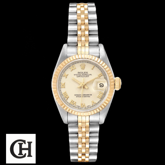 Rolex Datejust 69173 Edition Rolex Fatejust İvory Rıman 69173 Stainless Steel Jubilee bracelet