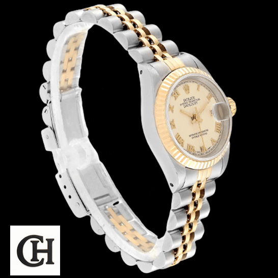 Rolex Datejust 69173 Edition Rolex Fatejust İvory Roman White Dİal 69173 side view