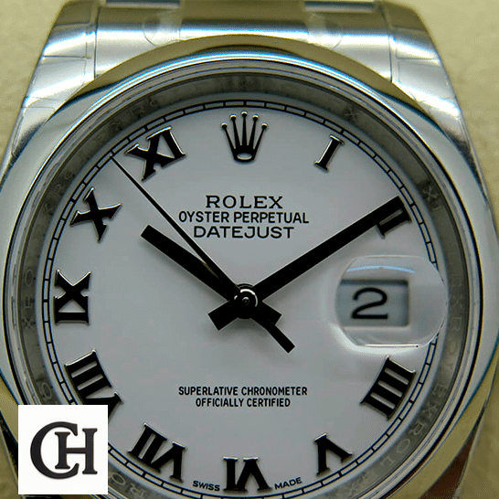 Rolex Datejust 116200 Collector’s Rolex Perpetual Datejust 116200 White Romen Numerial Dial