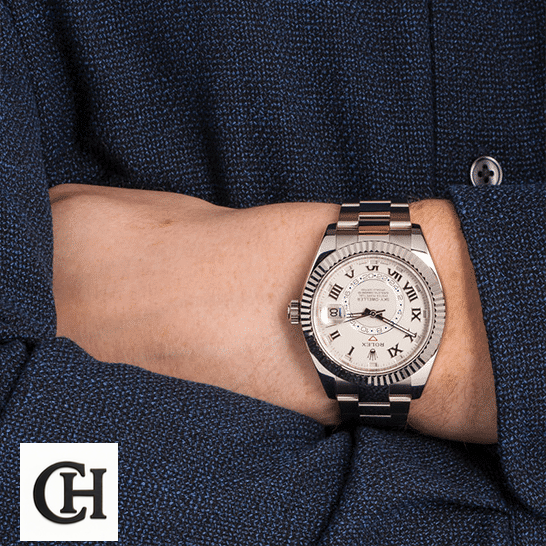 Rolex Sky-Dweller 326939 Rolex Sky-Dweller White Dial 326939 Oyster on his arm