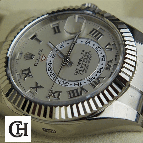 Rolex Sky-Dweller 326939 Rolex Sky-Dweller White Dial 326939 Silver Fluted Bezel