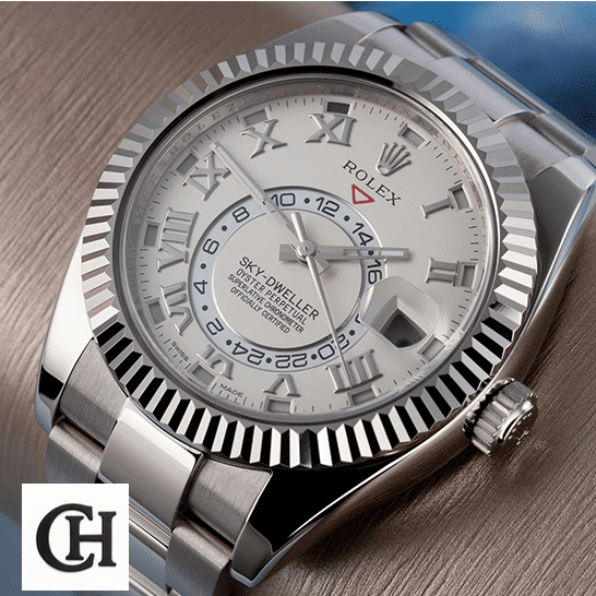 Rolex Sky-Dweller 326939 Rolex Sky-Dweller White Dial 326939 Oyster on the table
