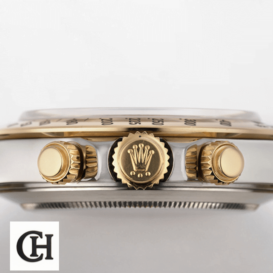 Rolex Daytona S.Steel Case Yellow Gold Crown & Button Pusher 16523