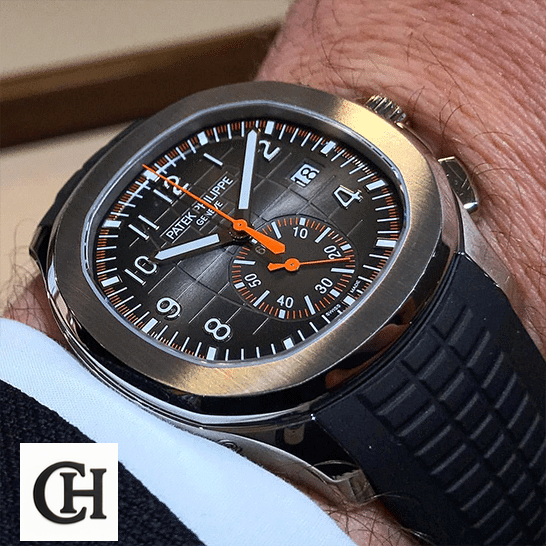 Patek Philippe Aquanaut Chronograph 5968A-001 Perfect Edition patek philippe aquanaut Patek Philippe Aquanaut 5968A001 Black Dial on the man wrist