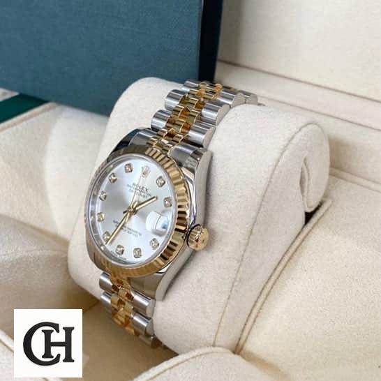 Rolex Datejust 16233 Signature 312 Rolex Datejust 16233 Stainless Steel Case Gold Crown Pusher