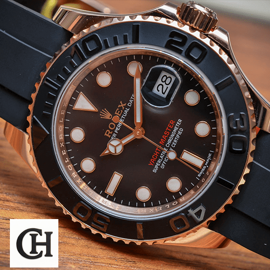 Rolex Yacht-Master 116655 Supreme Rolex Yacht Master unitedluxury right Rolex Yacht Master Black Dial on the table
