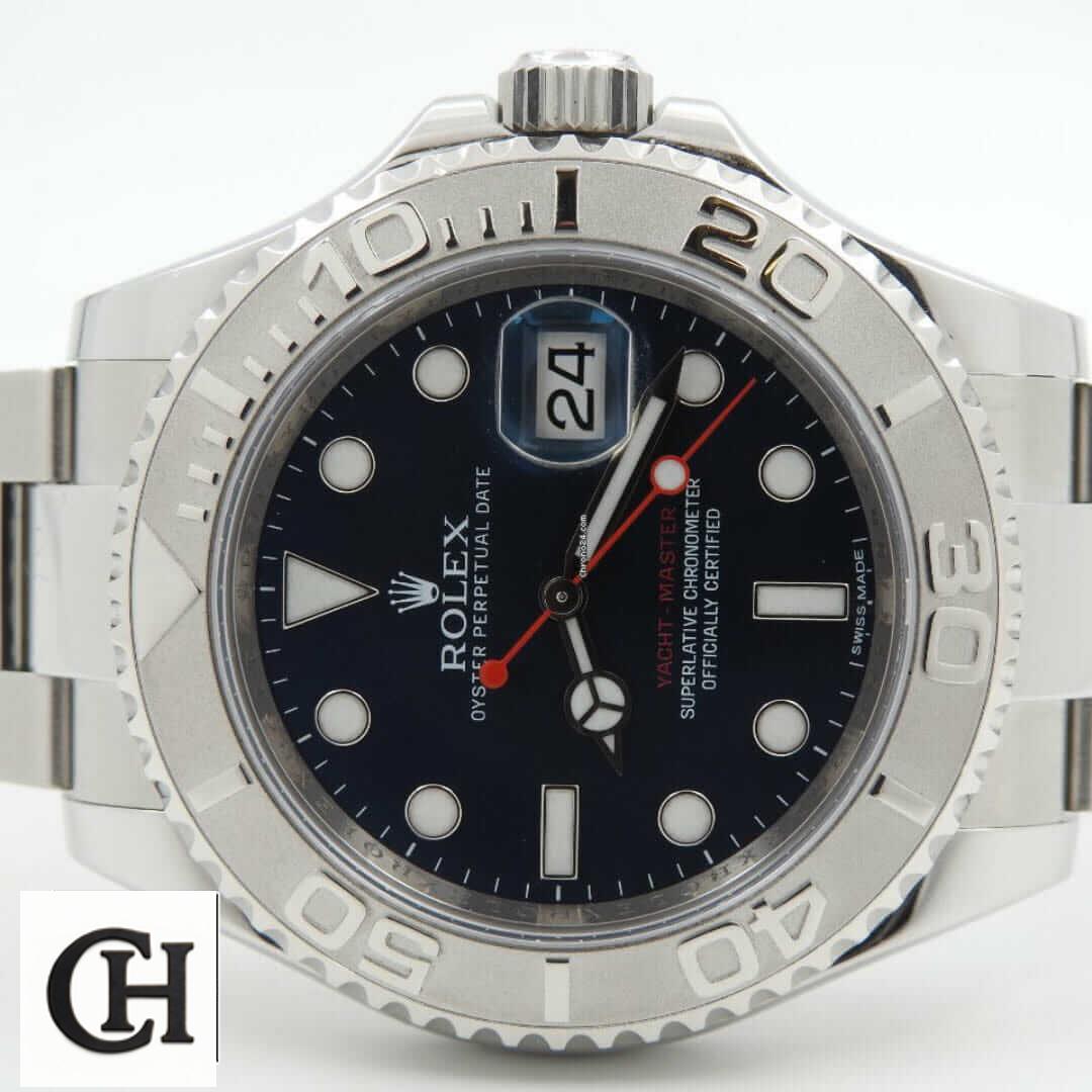 Rolex Yacht Master 116622 Black Dial white background