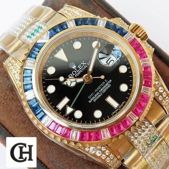 Rolex GMT-Master II 116718LN Rolex GMT-Master II Haribo Gold Gem-Set Bezel