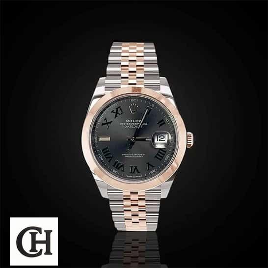 Rolex Datejust 126301 Two-Tone True asd Rolex Datejust 126301-0016 Slate Color Dial Black Romen Numerial and Black Background