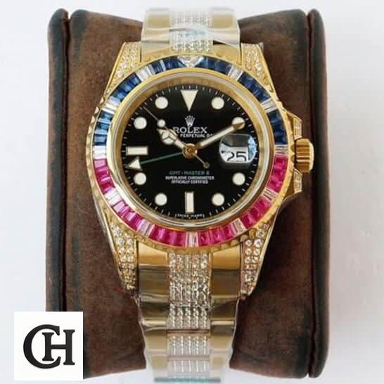 Rolex GMT-Master II 116718LN Rolex GMT-Master II Haribo Gold Gem-Set Bracelet Oyster