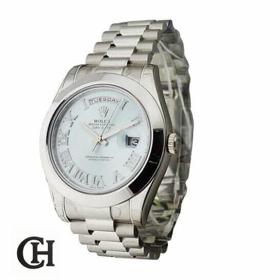 Rolex Day-Date II 218239 Rolex Day-Date 218239 Ice blue roman numerial
