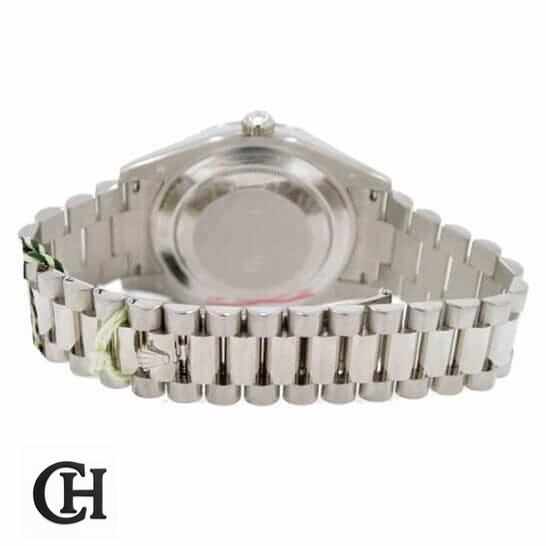 Rolex Day-Date II 218239 Rolex Day Date 218239 Jubilee Bracelet back of the clock
