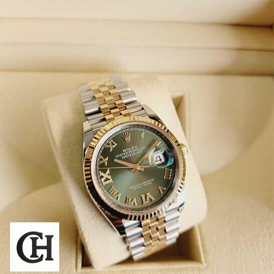 Rolex Datejust 126283RBR Master rolex 126283rbr 2 Rolex Datejust 126283RBR Roman Green Dial in the box