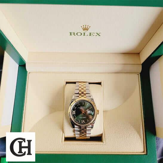 Rolex Datejust 126283RBR Master rolex 126283rbr 5 Rolex Roman Green Dial Steel Gold in the rolex box